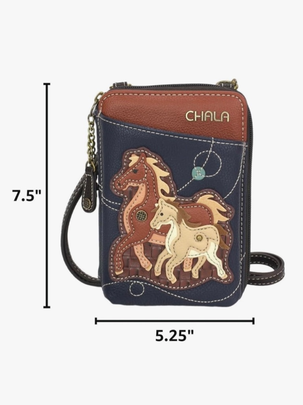 NWT CHALA Wallet Crossbody Purse - Women Faux Leather Multicolor Handbag - Picture 3 of 8